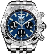 Windrider Blackbird Automatic in Steel On Bracelet with Blue Dial and Black Subdials
