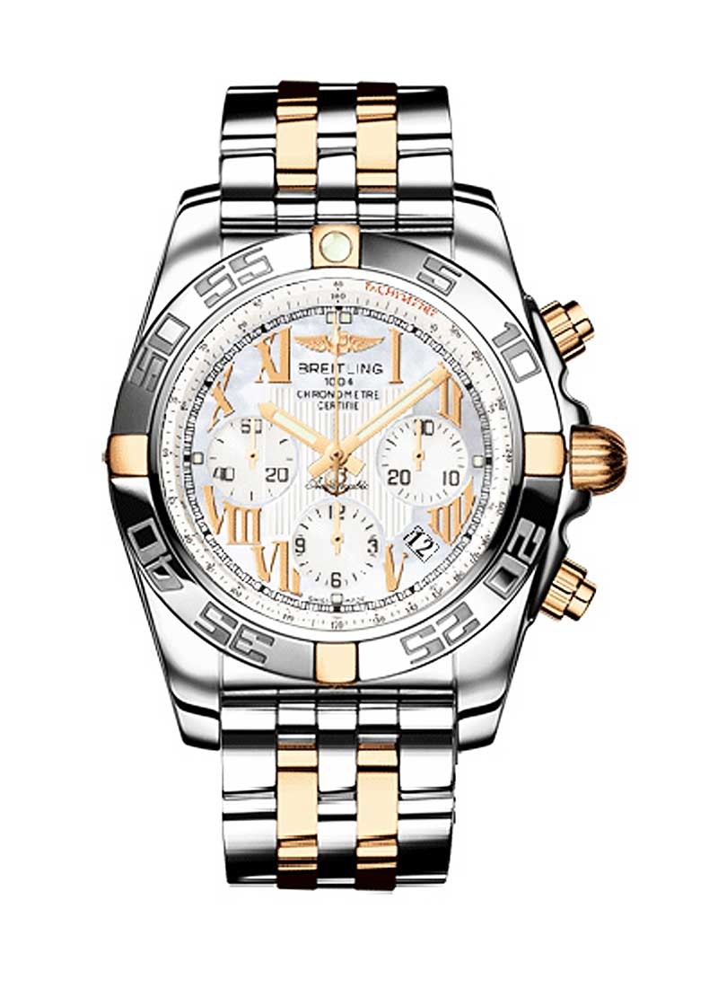 Breitling Chronomat B01 Chronograph in Steel and Yellow Gold