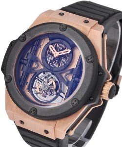 King Power 48mm Manufacture Tourbillon in Rose Gold on Black Rubber with Rose Gold Dial - Limited Edition to 30 pc
