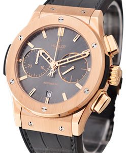 Classic Fusion 45 mm Chronograph in Rose Gold on Black Crocodile Leather Strap with Grey Dial