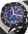 Super B Black Magic Flyback Chronograph in Steel with Rubber Bezel on Black Rubber Strap with Black Dial