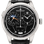 Duometre  Quantieme Lunaire - Limited Edition of 200 pcs. Only White Gold on Strap with Black Dial