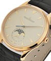 Master Ultra Thin Moon 39mm in Rose Gold on Black Alligator Leather Strap with Ivory Dial