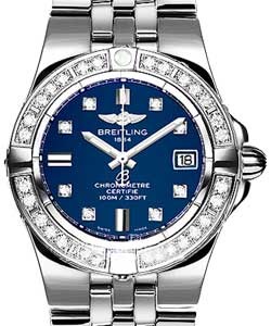 Galactic 30 Ladies' Quartz in Steel w/ Diamond Bezel Steel on Bracelet with Blue Diamond Dial