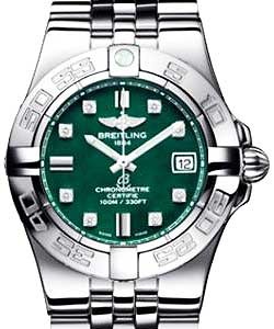 Galactic 30 Ladies' Quartz in Steel Steel on Bracelet with Green Diamond Dial