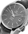 De Ville Hour Vision in Steel On Black Alligator Leather Strap with Blue Dial