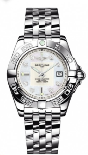 Galactic 32 Ladies' Quartz in Steel on Steel Bracelet with White MOP Diamond Dial