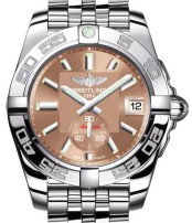Galactic 36 in Steel on Steel Bracelet with Bronze Dial