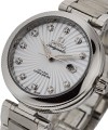 DeVille Ladymatic in Steel   on Bracelet with White Mother of Pearl Diamond Dial