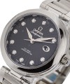 DeVille Ladymatic in Steel  on Bracelet with Black Diamond Dial