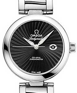 DeVille Ladymatic Steel on Bracelet with Black Dial