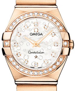 Constellation Ladies Mini in Rose Gold with Diamond Bezel on Rose Gold Bracelet with MOP Diamond Dial