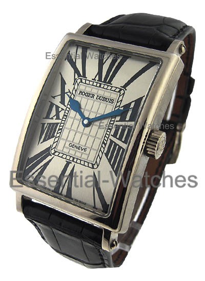 Roger Dubuis Roger Dubuis White Gold on Strap w Silver Dial 