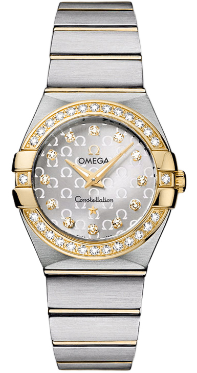 Omega Constellation Ladies in Steel and Yellow Gold Diamond Bezel