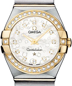 Constellation Ladies Mini in Steel and Yellow Gold Diamond Bezel on Steel and Yellow Gold Bracelet with MOP Diamond Dial