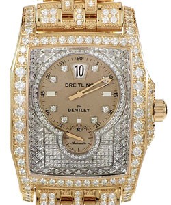 Bentley Collection Flying B in Rose Gold with Diamond Bezel on Rose Gold Bracelet with Diamond Pave Dial
