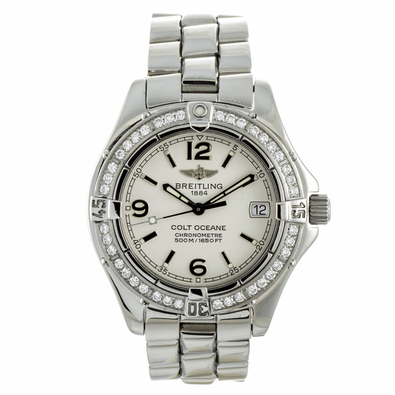 Colt Oceane II Quartz in Steel with Diamond Bezel on Steel  Bracelet with White Dial