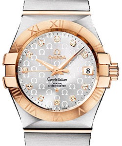 Constellation in Steel with Rose Gold Bezel on Steel and Rose Gold Bracelet with Silver Diamond Dial
