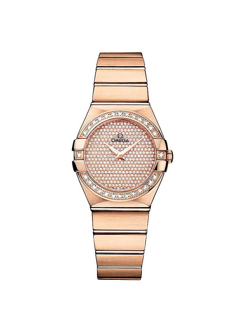 Omega Constellation Jewellery in Rose Gold with Diamond Bezel