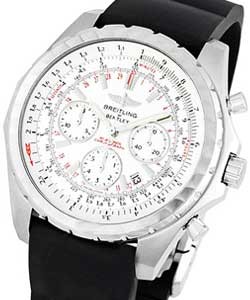 Bentley Motors T Men''s Automatic Chronograph in Steel Steel on Black Rubber Strap with Silver Dial
