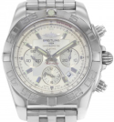 Chronomat B01 43.5mm Automatic Chronograph in Steel on Steel Bracelet with Silver Roman Dial