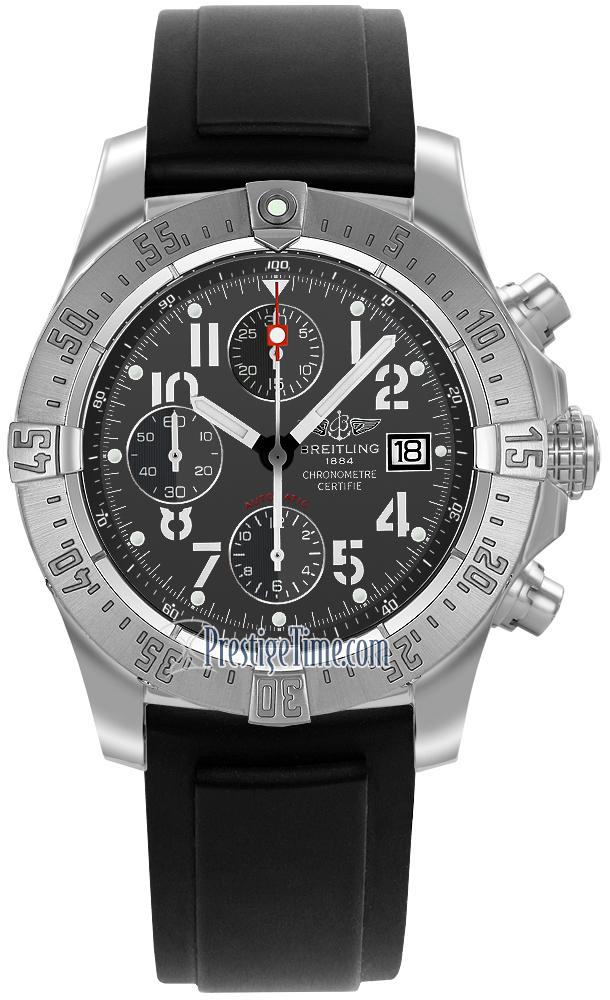 Avenger Skyland Automatic in Steel on Black Rubber Strap with Grey Slate Dial