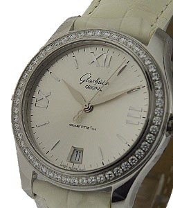 Lady Serenade Automatic with Diamond Bezel Steel  on Strap with Silver Dial