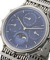 Perpetual Calendar - Circa 1980's - Platinum  Platinum on Strap with Blue Dial