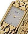 Ladies Rectangle in Yellow Gold Ivory Diamond Dial