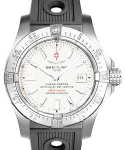 Avenger Seawolf Men's Automatic in Steel Steel on Black Rubber Strap with Silver Dial