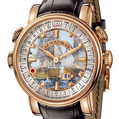 Hornet The Battle Men''s Automatic in Rose Gold  on Brown Leather Strap with HMS Victory Dial