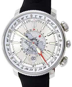 Longitude II Men's Automatic in Steel on Black Rubber Strap with White Dial