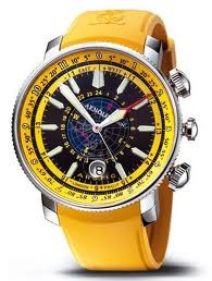 Longitude II Artic Men's Automatic in Steel on Yellow Rubber Strap with Yellow Dial