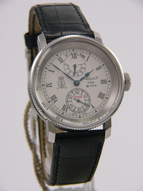 TImekeeper Limited Edition in Steel on Black Leather Strap with Silver Dial