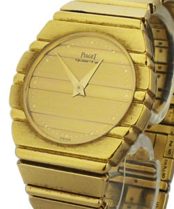 Mid Size Ladies Round Polo Yellow Gold 27mm Size