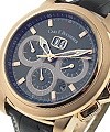 Carl F. Bucherer Patravi Chronodate Annual 18KT Rose Gold on Strap with Black Dial