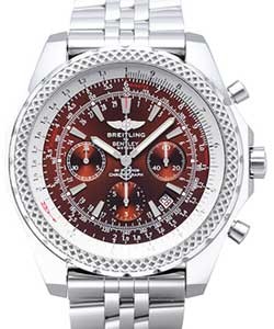 Bentley Motors T Men's Automatic Chronograph in Steel Steel on Bracelet with Bronze Dial