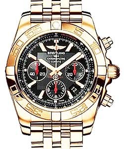 Chronomat B01 Men''s Automatic Chronograph in Rose Gold Rose Gold on Bracelet with Black Dial