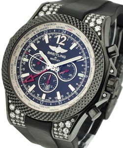 Bentley GMT Midnight Carbon - Limited Edition  Black Steel on Rubber Strap with Black Dial