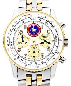Navitimer 92 Top Gun Navy Men''''s Automatic in 2-Tone Steel and YG on Bracelet with Silver Arabic Dial