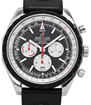 Chronomatic 49 Men's Automatic in Steel Steel on Black Rubber Strap with Black Dial