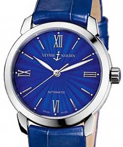 Classico 31mm  Automatic in Steel on Blue Crocodile Leather Strap with Blue Enamel Dial