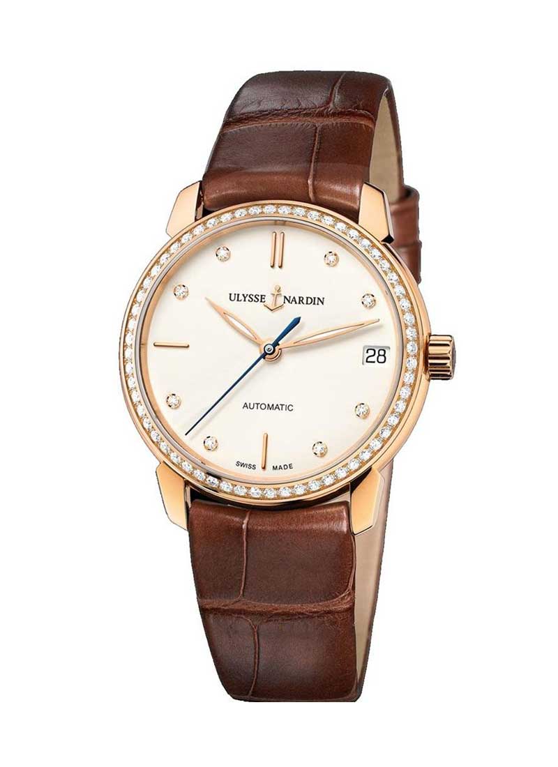 Ulysse Nardin Classico 31mm Automatic in Rose Gold with Diamond Bezel