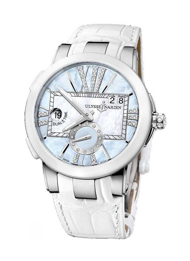 Ulysse Nardin Executive Dual Time 40mm in Steel with Ceramic Bezel