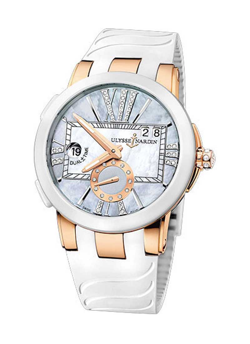 Ulysse Nardin Executive Dual Time 40mm in Rose Gold with Ceramic Bezel