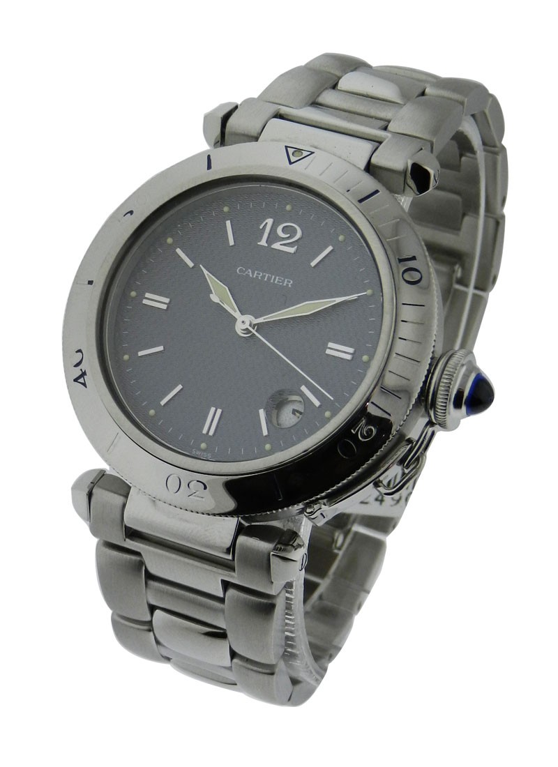 Cartier Pasha 38mm Steel Non Chrono with Anthracite Dial