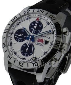 Mille Miglia GMT Limited Edition from 2005 High Polished Steel with White 