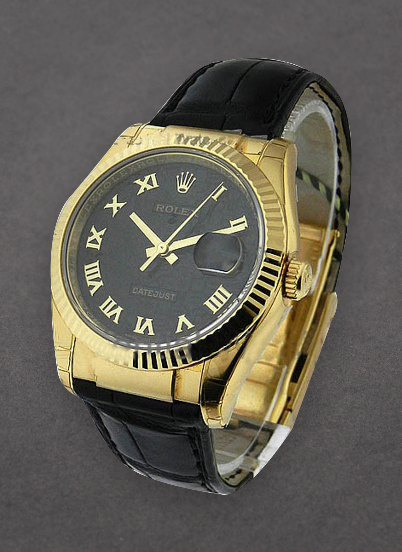 Rolex Unworn Datejust in Yellow Gold with Fluted Bezel