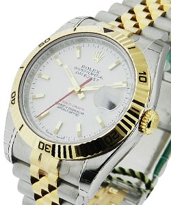 Datejust in Steel with Yellow Gold Turm-o-graph Bezel on Steel and Yellow Gold Jubilee Bracelet with White Stick Dial