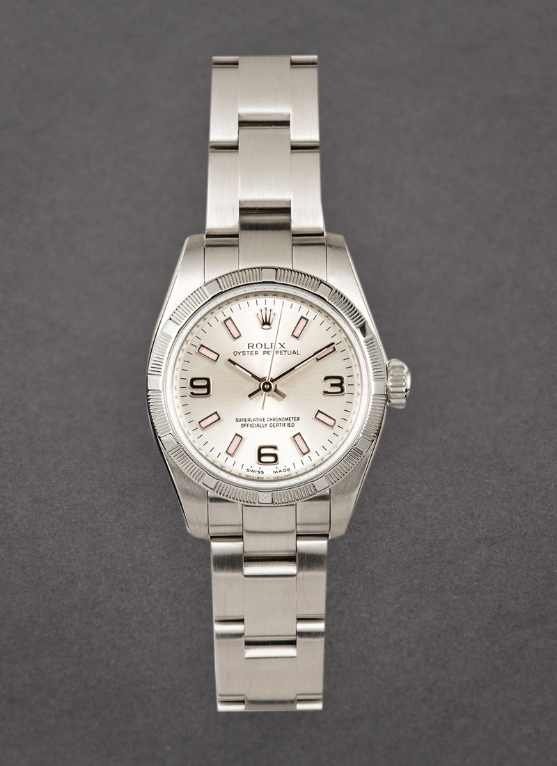 Pre-Owned Rolex Oyster Perpetual - Steel with Engine-turned Bezel